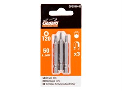 Насадка TORX T20 50мм  3шт GEPARD (GP3510-50) ЦВ-0057075515