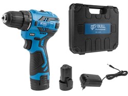 Аккум. дрель-шуруповерт BULL SR 1203 в чем. БЕСЩЕТ., 12 В, 40 Н*м, 2*2 А*ч акб, БЗП 10 мм ЦГ-5951175360