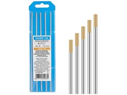 Электрод вольфрамовый золотой WL-15, Ф 3,2 мм (набор 5 шт) SOLARIS ЦЕ-0004116383