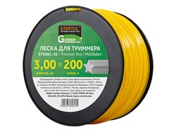 Леска ф 3.0 мм х 200 м "звездочка" STARTUL GARDEN ЦБ-1514233875