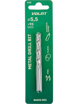 Сверло по металлу ц/х 5.5х57х93 мм HSS ВОЛАТ ЦБ-0017304838