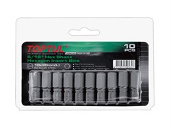 Насадка шестигранник 10мм 5/16" 10шт блистер TOPTUL (FSDA1010G) ЦВ-1439617718