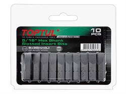 Насадка шлицевая 5/16" 1,2х6,5х30м 10шт блистер TOPTUL (FSAA106EG) ЦВ-0711739800