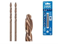 Сверло по металлу ц/х 3.5х39х70 мм HSS-Co, комплект из 2-х шт EXPERT STARTUL ЦЗ-6168712240