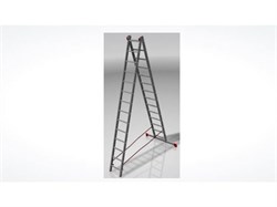 Лестница алюм. 2-х секц. 355/605/368см 2х14 ступ., 16,2кг  NV322 Новая Высота ЦВ-1953375072