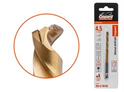 Сверло по металлу шестигр. 4.5х47х99 мм HSS-G TIN GEPARD ЦЗ-0152188218