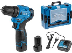 Аккум. дрель-шуруповерт BULL SR 1203 Xcase БЕСЩЕТ., 12 В, 37 Н*м, 2*2 А*ч акб, БЗП 10 мм ЦЗ-0353423280