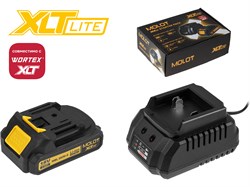 Комплект аккумулятор 18В 2 Ач и зарядное устройство MOLOT XLT Lite ЦЗ-0786340800