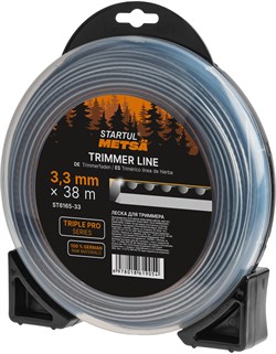 Леска ф 3.3 мм х 38 м зубчатый квадрат сеч. TRIPLE PRO STARTUL METSA ЦЗ-0306686853