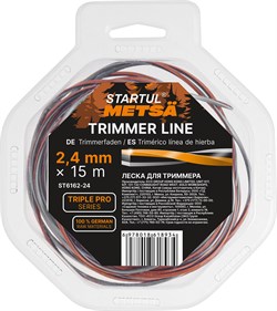Леска ф 2.4 мм х 15 м витой квадрат сеч. TRIPLE PRO STARTUL METSA ЦЗ-3722237890