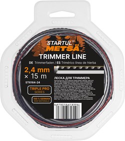 Леска ф 2.4 мм х 15 м зубчатый квадрат сеч. TRIPLE PRO STARTUL METSA ЦЗ-2772679680