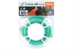 Струна 2,0 мм х 14 м STIHL круглого сечения,беcшумная зелёный + Шнайдер 0000 930 2416Ш