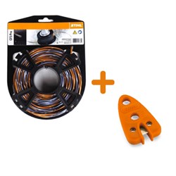 Струна 3,0 мм x 43 м STIHL Carbon крестообразного сечения оранжевый + Шнайдер 0000 930 4305Ш