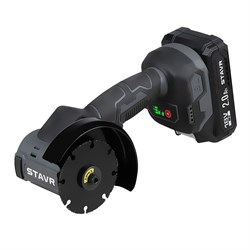 Машина углошлифовальная 76-105 мм, бесщёточный двигатель, STAVR SAG 18BL-76V-1 (1х2.0 Ач, ЗУ, коробка) 9020700111