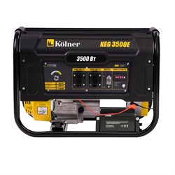 Генератор бензиновый 3.5 кВт, электростартер LCD, 2х230 В, 15л, Kolner KEG 3500Е 8040200256