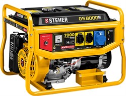 STEHER 7000 Вт, бензиновый генератор с электростартером (GS-8000E) GS-8000Е