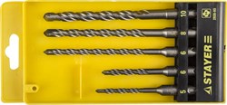 STAYER 5 шт: 5/6x110. 6/8/10х160 мм, набор SDS-plus буров, Professional (2930-H5) 2930-H5
