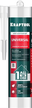 KRAFTOOL UNIVERSAL, 310 мл, белый, универсальный монтажный клей (41341) 41341_z01
