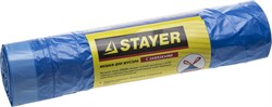 Stayer 30 л, 20 шт, голубые, с завязками, мусорные мешки (39155-30), шт 39155-30