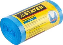 Мусорные мешки Stayer 35л, 30шт, голубые с ″ушками″, STANDARD, шт 39155-35