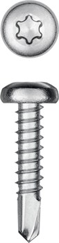 KRAFTOOL DS-P, 19 х 4.2 мм, А2, сверло, полукруглая головка, ТХ20, 450 шт, саморез нержавеющий (300931-42-019) 300931-42-019