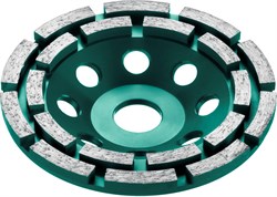 KRAFTOOL Double d 125 мм, Двухрядная алмазная шлифовальная чашка, INDUSTRIAL (33369-125), шт 33369-125