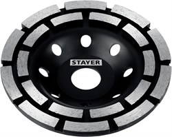 STAYER Double, d 125 мм, двухрядная алмазная шлифовальная чашка (33381-125) 33381-125_z02