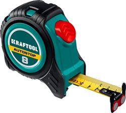 KRAFTOOL AutoStop 8м / 25мм профессиональная рулетка с автостопом - фото 45665