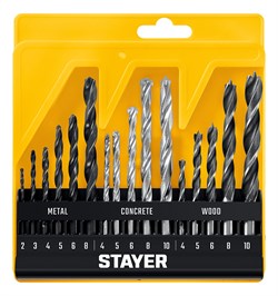 STAYER Combi 16 предметов, набор комбинированных сверл (29720-H16) 29720-H16_z01