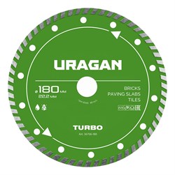 URAGAN TURBO 180 мм, диск алмазный отрезной сегментированный (36706-180) 36706-180