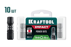 KRAFTOOL Impact TX 40, 25 мм, 10 шт, ударные биты (26195-40-25-S10) 26195-40-25-S10