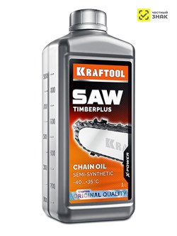 KRAFTOOL TimberPlus, 1 л, цепное полусинтетическое масло для бензо и электропил (41521-1) 41521-1