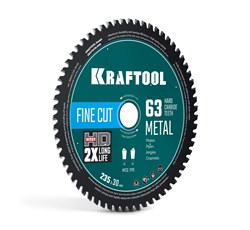 KRAFTOOL Metal Cut 235 х 30 мм, 63Т, диск пильный по металлу и стали (36954-235-30-63) 36954-235-30-63