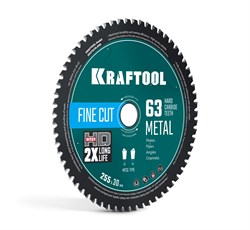 KRAFTOOL Metal Cut 255 х 30 мм, 63Т, диск пильный по металлу и стали (36954-255-30-63) 36954-255-30-63