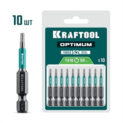KRAFTOOL OPTIMUM TX 10, 50 мм, 10 шт, биты (26126-10-50-10), шт 26126-10-50-10