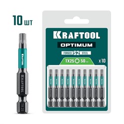 KRAFTOOL OPTIMUM TX 25, 50 мм, 10 шт, биты (26126-25-50-10) 26126-25-50-10