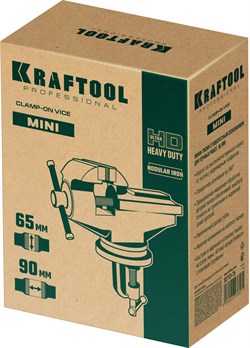 Стальные настольные тиски KRAFTOOL MINI 65 мм 32713-75 - фото 47401