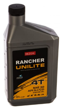 Масло Rancher UNILITE 4-т SAE30 API SJ/CF 0,946л REZOIL 03.008.00020 - фото 4770