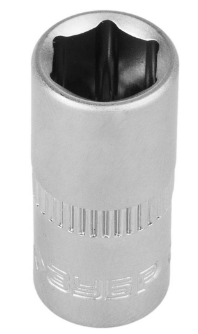 Головка торцовая ЗУБР "Мастер" (1/4"), Cr-V, FLANK, хроматированное покрытие, 8мм - фото 4927