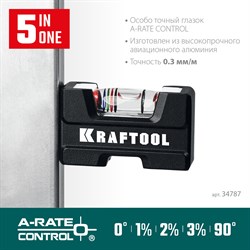 KRAFTOOL 76мм, 5в1, компактный литой магнитный уровень (34787) 34787 - фото 49332