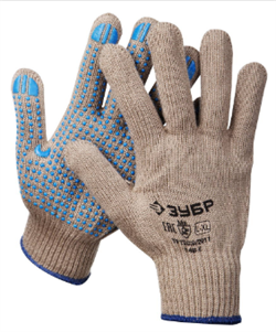 Утеплённые перчатки ЗУБР ЕНИСЕЙ, акрил, покрытие ПВХ (точка), размер L-XL - фото 4997