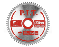 Диск пильный P.I.T. 200x30/20x2мм 64T (ACTW04-200T64) ACTW04-200T64 - фото 54495