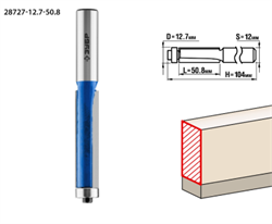 ЗУБР 12.7x50.8мм, хвостовик 12мм, фреза кромочная с нижним подшипником 28727-12.7-50.8 - фото 5979