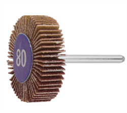 Круг ЗУБР веерный на шпильке, P 80, d 32x10x3,2 мм, L 45мм, 1шт - фото 5991