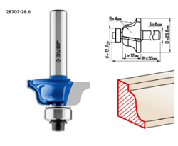 Фреза кромочная калевочная №6,D28,6мм*12*12,7, хв-8ммЗУБР Профессионал 28707-28.6 - фото 6003