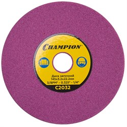 Диск заточной CHAMPION (3/8РМ",0,325",1/4) 145х3,2х22,2 д/станка C2001, C2032 C2032 - фото 66946