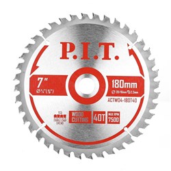 Диск пильный P.I.T. 180x20/16x1,4 мм 40T(ACTW04-180T40) ACTW04-180T40 - фото 73483