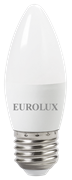 Лампа светодиодная EUROLUX LL-E-C37-6W-230-4K-E27 76/2/10