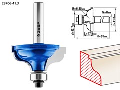 ЗУБР 41.3 x 18 мм, радиус 6.3 мм, фреза кромочная калевочная №5, Профессионал (28706-41.3) 28706-41.3