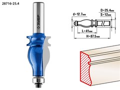 ЗУБР 25.4 x 41 мм, хвостовик 12 мм, фреза кромочная фигурная №5, Профессионал (28716-25.4) 28716-25.4